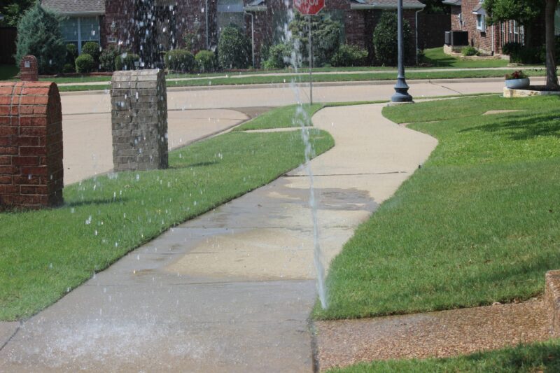 A sprinkler in need of repair
